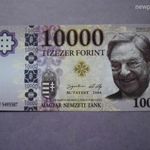 10 000 forint BUTATEST 2104 Magyar Nemzeti Tank fantázia pénz. Soros György fotó