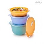 Tupperware kis polytupper mikrózható tál szett 3db ÚJ akciós áron fotó