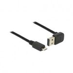 DeLock 83535 USB 2.0 M (90°) - micro USB M Adatkábel 1m Fekete (83535) fotó