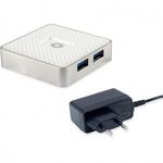 Conceptronic HUBBIES03W hálózati csatlakozó USB 3.2 Gen 1 (3.1 Gen 1) Micro-B 5000 Mbit/s Fehér (... fotó