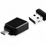 Verbatim 16GB NANO USB Drive with Micro USB (OTG) Adapter Black 49821 Kiegészítő, Kellék USB Flas... fotó