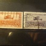 Saar 1928 pecsételt Repülő sor MI 126-127 kat.ár 11 euro fotó