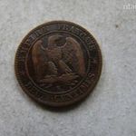 FRANCIA 2 CENTIMES, 1862 K. 1 DB. 1 FT-RÓL! fotó