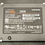 Samsung 250Gb 2, 5" SATA SSD Meghajtó Samsung 860 EVO SATA3 (MZ-76E250) (1236nap 100/78%) fotó