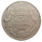 1900 Ferenc József 5 korona KB VF fotó