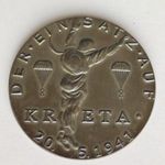 2VH Német Kréta ejtőernyős művelet emlékérem 1941 nagy 1Ft NMÁ fotó