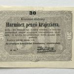 30 Pengő Krajcár 1849 - SAJTÓHIBA: 1849-IKI - VF-XF közötti állapotban - RITKA fotó