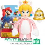 10cm-es Nintendo Super Mario figura - Cat suit Princess Peach figura mozgatható végtagokkal és kiegé fotó