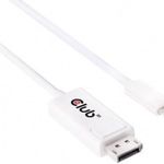 club3D USB-C? / Kijelző csatlakozó Átalakító kábel USB-C? dugó, DisplayPort dugó 1.20 m Fehér CAC... fotó