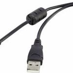 Renkforce USB kábel USB 2.0 USB-A dugó 1.50 m Fekete Ferritmaggal, aranyozott érintkező RF-4536474 fotó