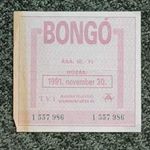 BONGÓ retro sorsjegy bárca, 10 Ft - MTV Magyar Televízió húzás 1991 fotó