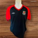 WALES UMBRO VINTAGE FUTBALL MEZ L 3DB INGYEN POSTA fotó