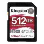 Kingston Technology Canvas React Plus 512 GB SDXC UHS-II Class 10 memóriakártya - KINGSTON fotó