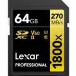 Lexar LSD1800064G-BNNNG 64 GB SDXC UHS-II Class 10 memóriakártya fotó