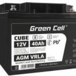 Green Cell CUBE AGM IP54 12V 40Ah VRLA akkumulátor gél mélykisülés elleni védelemmel robogóhoz, fűny fotó