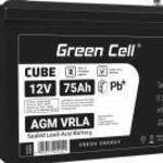 Green Cell CUBE AGM IP54 12V 75Ah VRLA akkumulátor gél mélykisülés elleni védelemmel elektromos kere fotó