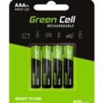 4x akkumulátor / akku AAA HR03 800mAh GR04 - Green Cell fotó