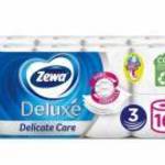 Toalettpapír 3 rétegű kistekercses 100% cellulóz 16 tekercs/csomag Delicate Care Deluxe Zewa fotó