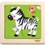 Fa képes kirakó puzzle Viga 4 db Zebra fotó