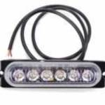 6 POWER LED-es SLIM sárga villogó modul 12V ALU - TruckerShop fotó