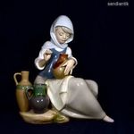 KERÁMIA FESTŐ LÁNY ... NAGY MÉRETŰ LLADRO PORCELÁN SZOBOR X fotó