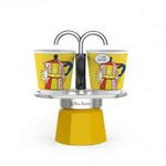 Bialetti Kávéfőző szett 2 személyes sárga Mini Express Lichtenstein 1405/MR fotó