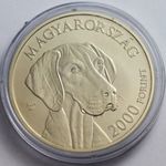 2000 FORINT 2019 MAGYAR VIZSLA KUTYA ÉRME UNC PROSPEKTUSSAL fotó