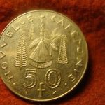 Új-Kaledónia nagyméretű nikkel 50 franc 1983 fotó