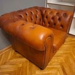 Chesterfield bőr club fotel fotó