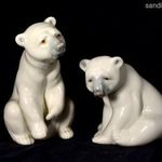 KETTŐ JEGESMEDVE .. 2 DB LLADRO HIBÁTLAN PORCELÁN FIGURA EGYBEN X fotó