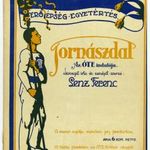 Lazetzky Rezső (1898-1988), kottaborító grafika, Lenz Ferenc: Tornászdal zenemű kottája, 32, 5x25, 5 fotó