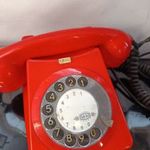 Retro Piros Tàrcsàs Bakelit Telefon - MM fotó