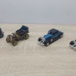 4 db 1: 43 régi fém kisautó, Rio, Fiat, Rolls-Royce fotó