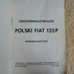 Polski Fiat 125P kézikönyv, német nyelven fotó