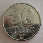 1999-es alumínium 50 fillér! Verdefényes! UNC! fotó