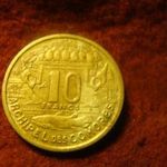 Comores alu-bronz 10 franc 1964 elszíneződések fotó