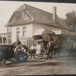 Régi fotó Fordson traktor cséplőgép régi fénykép mezőgazdasági gép traktor fotó 1920 as évek fotó