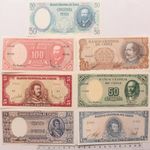 Chile 50 pesos, 5-10 centesimos, 5-10 escudos, 5 pesos, 1/2 escudo UNC (7 db.) /13 fotó