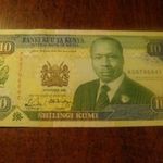 Kenya 10 shilling 1989 kiváló fotó