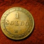 Vatikán bronz 1 soldo 1867 fotó