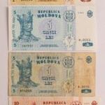 Moldova 1-5-10 lei 1994, 1999 (4 db.) /68 fotó