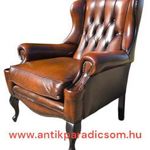 A903 Eredeti Angol chesterfield bőr fotel fotó