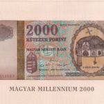 Magyar Millennium 2000 forint Aranyszálas, dísz csomagolt! UNC fotó