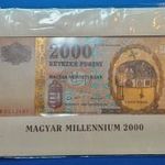 2000 -es UNC MILLENNIUMI 2000 Forint ARANY fémszállal !!!! eredeti tokjában (L0707) fotó