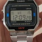 Retro CASIO WR A163W Férfi Karóra MŰKÖDIK EREDETI FÉM SZÍJJÁVAL! fotó