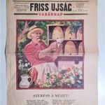 Szeresd a méhet! 1948 Friss Újság dekoratív kaptár rajzos címlap - Méhész méhészet verses propaganda fotó