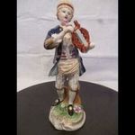 Y410 Antik kardos Meisseni porcelán figura fotó