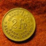 Belga-Kongó réz 2 franc 1946 fotó