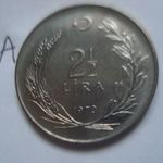 xx(25A) TÖRÖKORSZÁG 2, 1/2 LIRA 1970 fotó