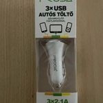 Új 3 USB-s autós szivargyújtó töltő 3x2.1A fotó